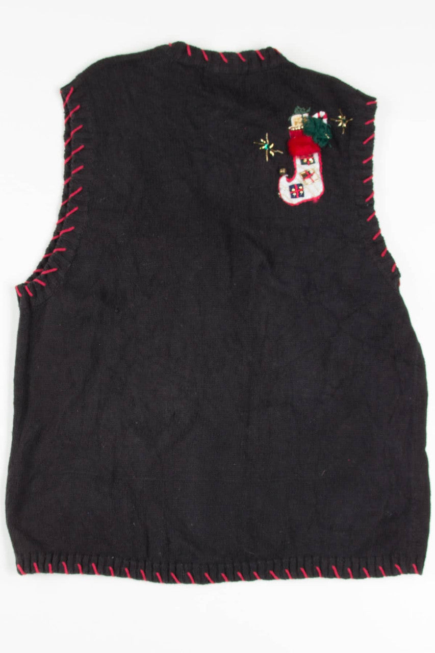 Black Stockings Ugly Christmas Vest 57353