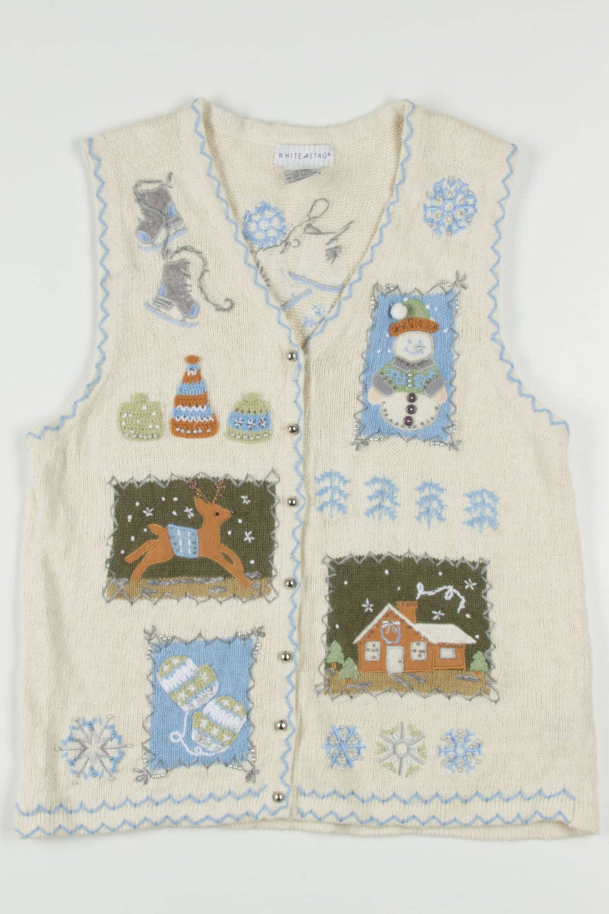 White Ugly Christmas Vest 57370