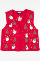 Red Snowmen Ugly Christmas Vest 57394