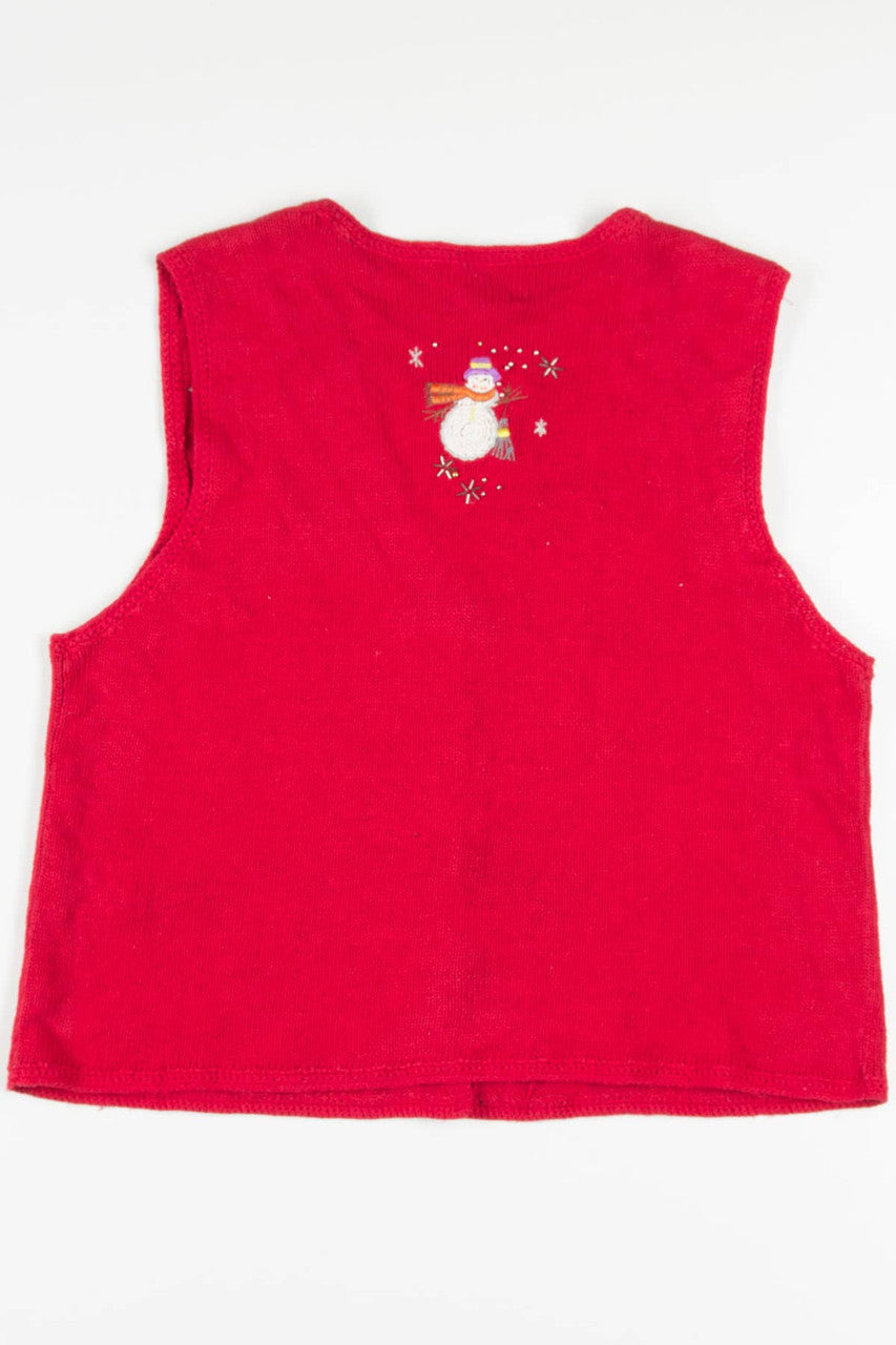 Red Snowmen Ugly Christmas Vest 57394