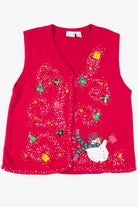Red Snowman Ugly Christmas Vest 57416