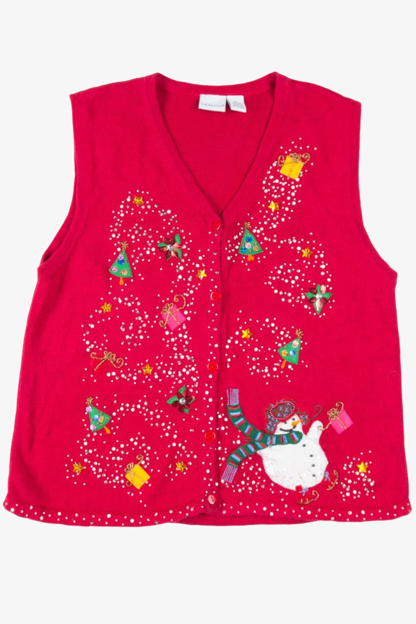 Red Snowman Ugly Christmas Vest 57416
