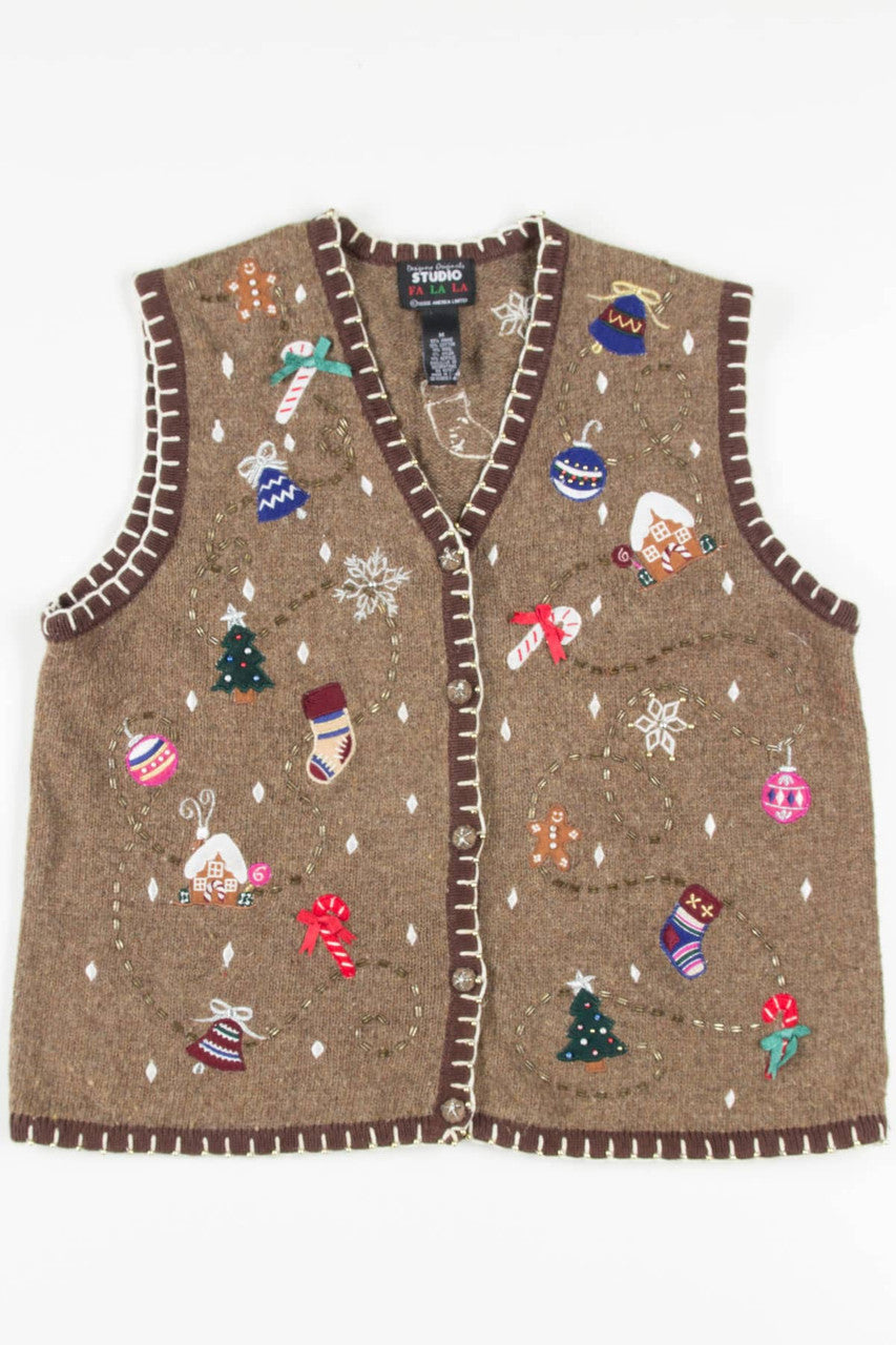 Brown Ugly Christmas Vest 57421