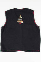 Black Beaded Trees Ugly Christmas Vest 57550