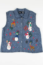Blue Snowmen Ugly Christmas Vest 57564