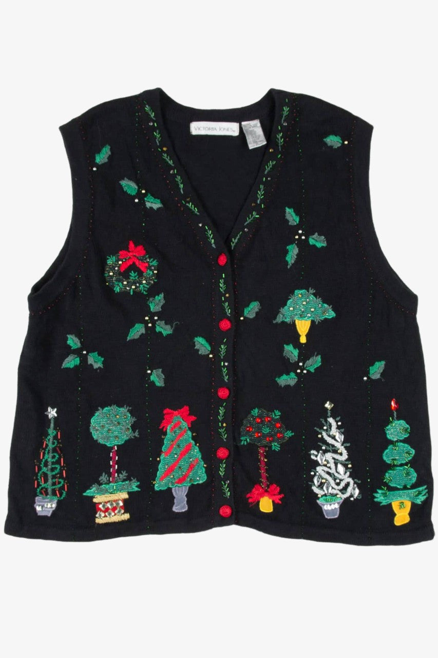 Black Trees Ugly Christmas Vest 57579