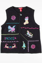 Black & Neon Ugly Christmas Vest 57590