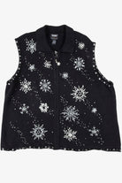 Black Snowflakes Ugly Christmas Vest 57653