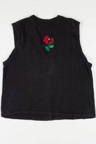 Black Poinsettias Ugly Christmas Vest 57663