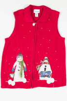Red Snowmen Ugly Christmas Vest 57669