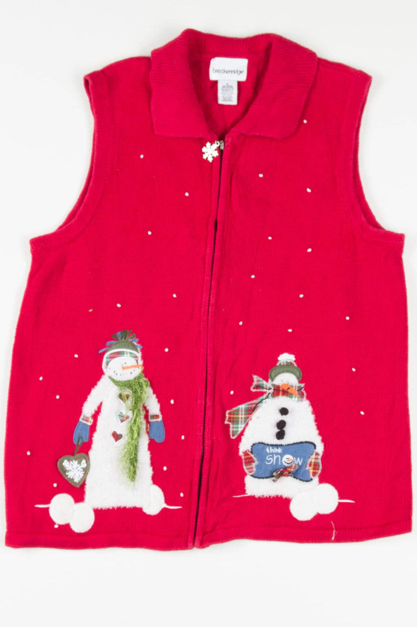 Red Snowmen Ugly Christmas Vest 57669