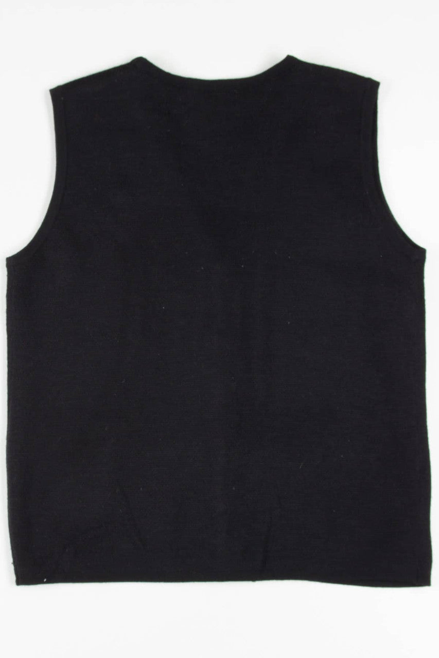 Black Poinsettias Ugly Christmas Vest 57703