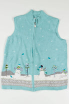 Blue Snowmen Ugly Christmas Vest 57770