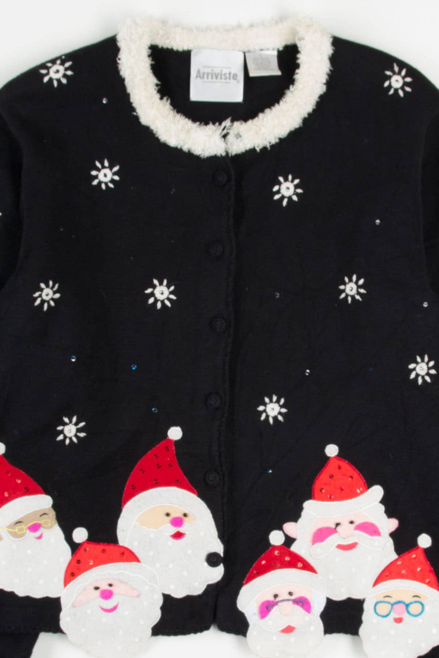 Black Santas Ugly Christmas Cardigan 57776