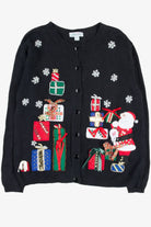 Black Santa & Presents Ugly Christmas Cardigan 57780