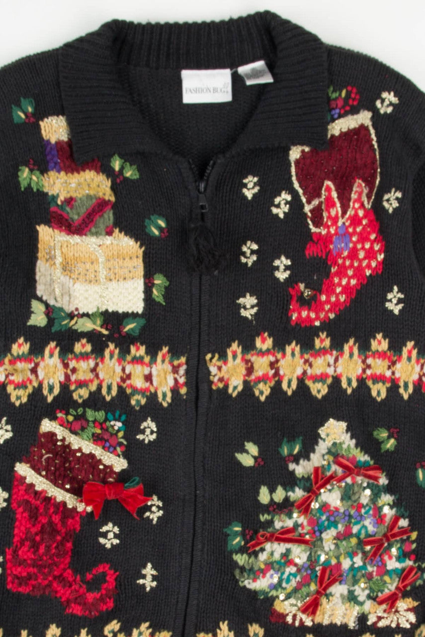 Black Ugly Christmas Cardigan 57783
