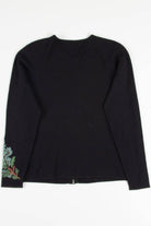 Black Holly Branches Ugly Christmas Cardigan 57784