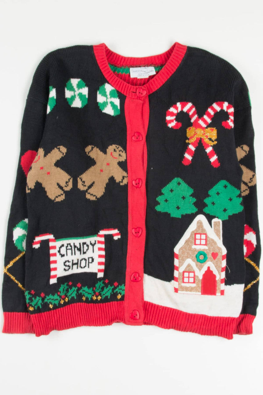 Sweater Loft Gingerbread Men Ugly Christmas Cardigan 57795