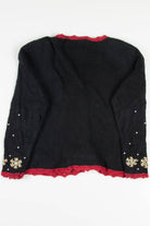 Black Sequin Santas Ugly Christmas Cardigan 57802