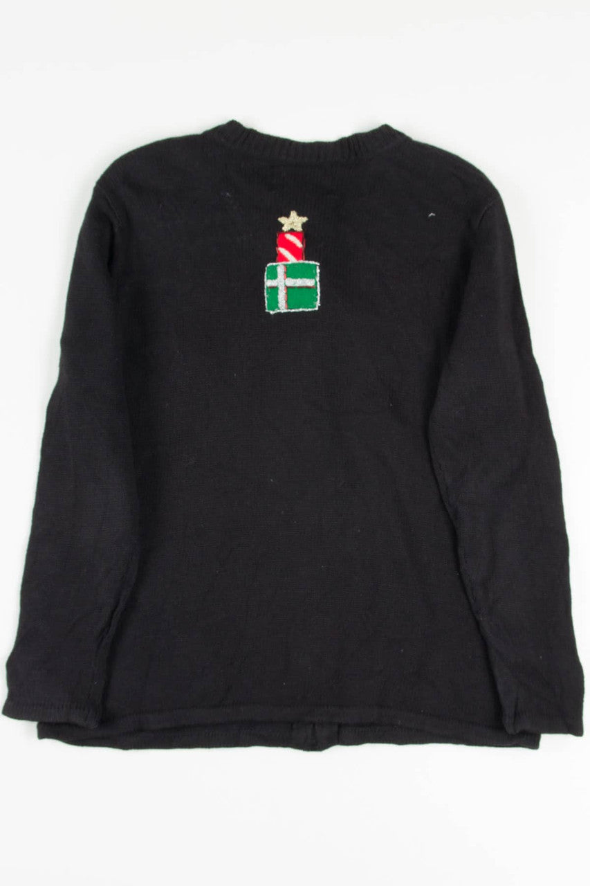 Black Santa & Presents Ugly Christmas Cardigan 57825
