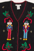 Black Nutcrackers Ugly Christmas Cardigan 57837