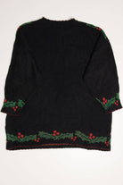 Black Wreaths Ugly Christmas Pullover 57856
