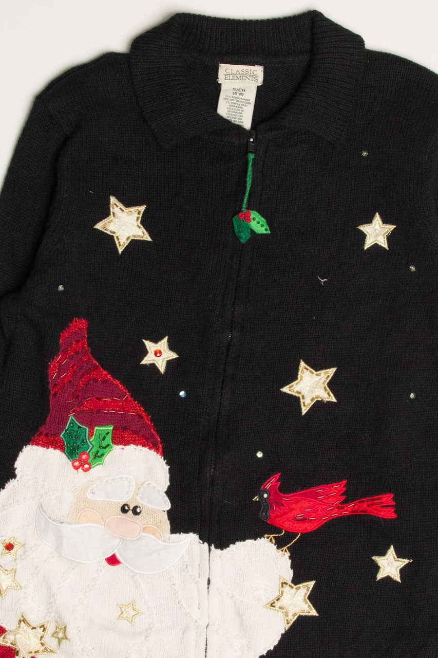 Black Santa Ugly Christmas Cardigan 57857