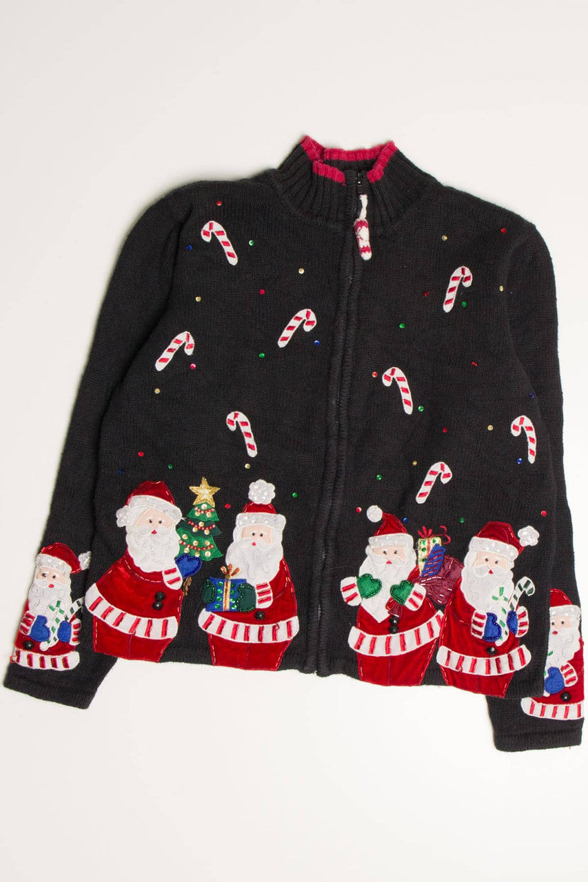 Black Santa Ugly Christmas Cardigan 57861