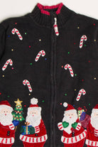 Black Santa Ugly Christmas Cardigan 57861