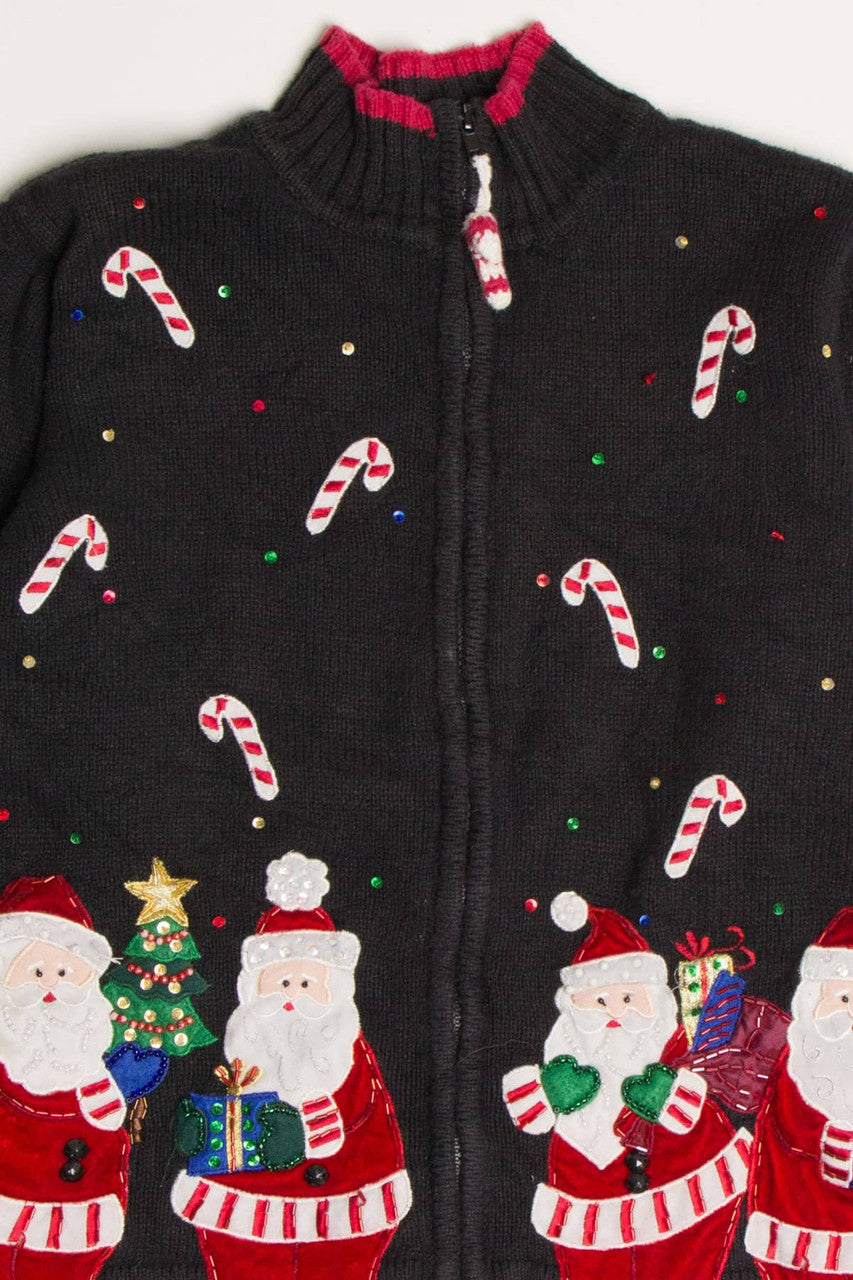Black Santa Ugly Christmas Cardigan 57861