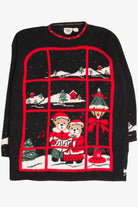 Black Caroling Bears Ugly Christmas Pullover 57872