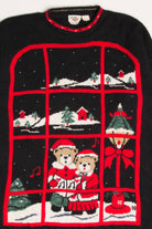 Black Caroling Bears Ugly Christmas Pullover 57872