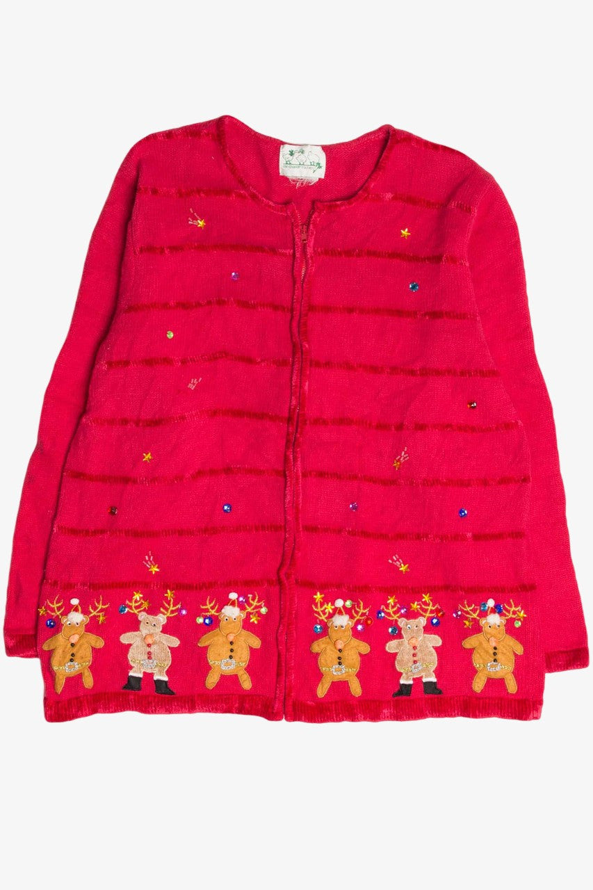 Red Reindeer Ugly Christmas Cardigan 57879