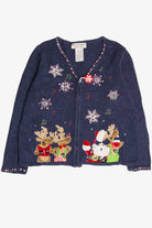 Blue Reindeer Ugly Christmas Cardigan 57880