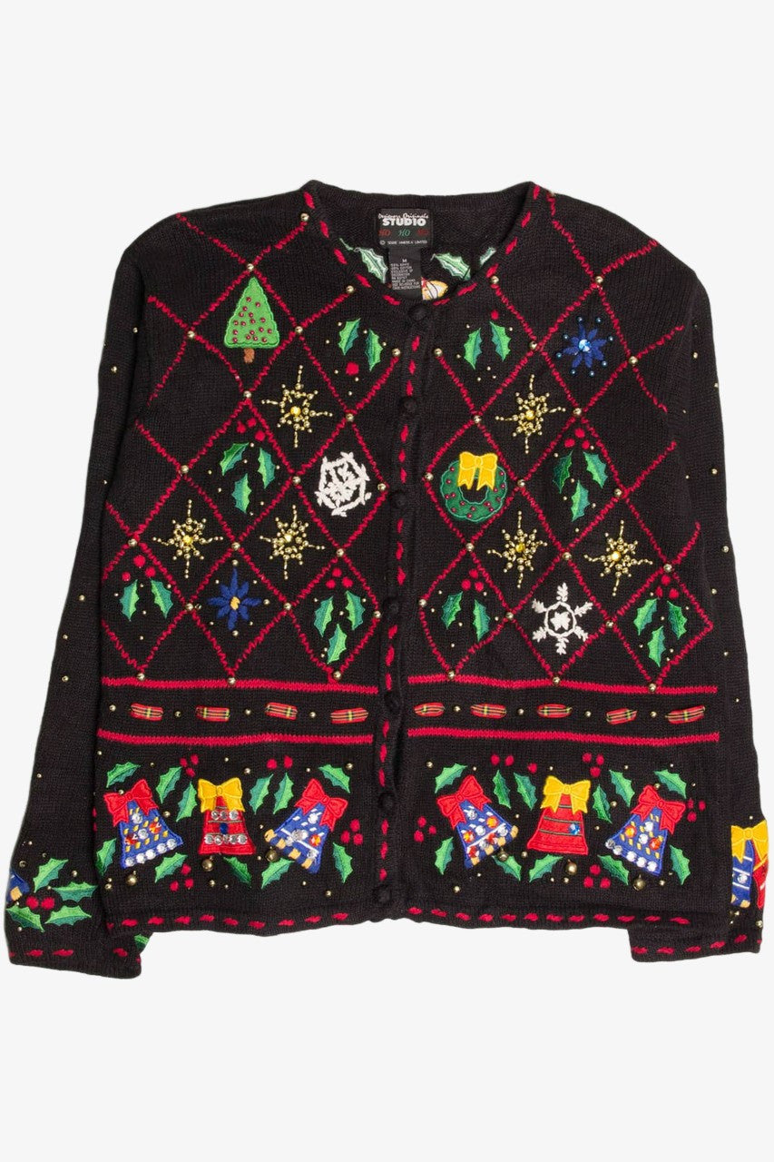 Black Ugly Christmas Cardigan 57890