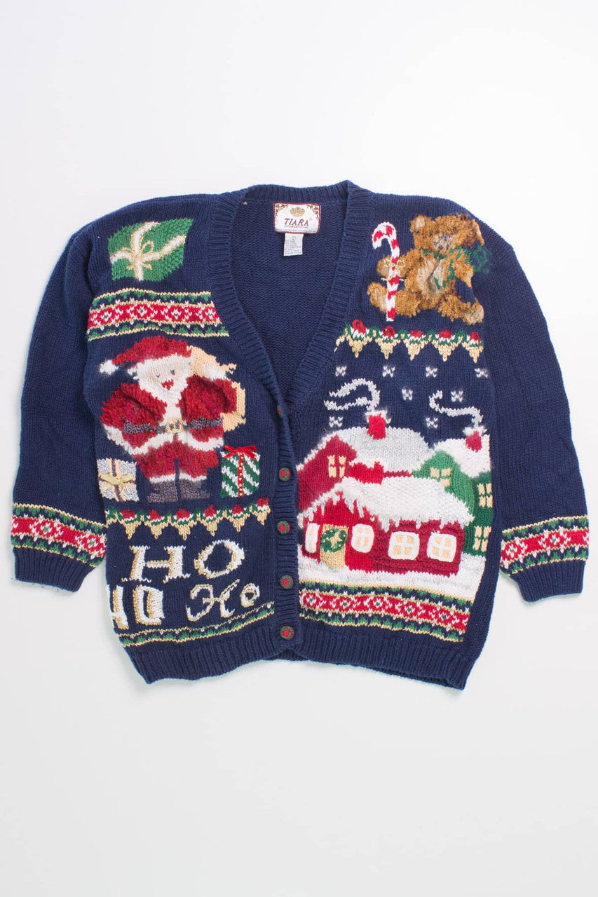 Blue Ugly Christmas Cardigan 58048