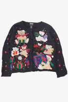 Black Ugly Christmas Cardigan 58312