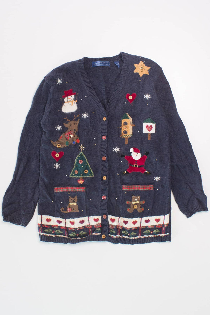 Blue Ugly Christmas Cardigan 58322