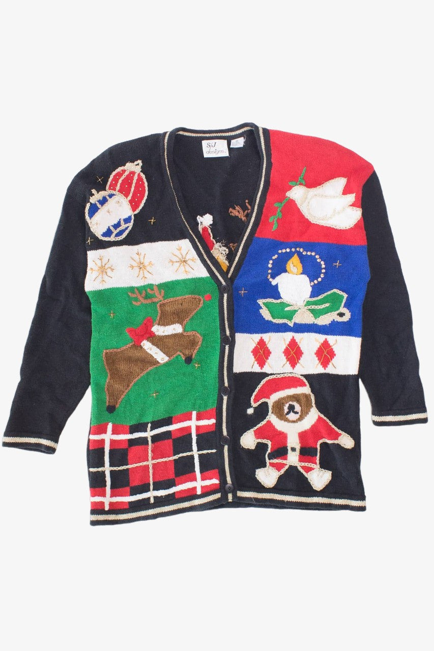 Black Ugly Christmas Cardigan 58325