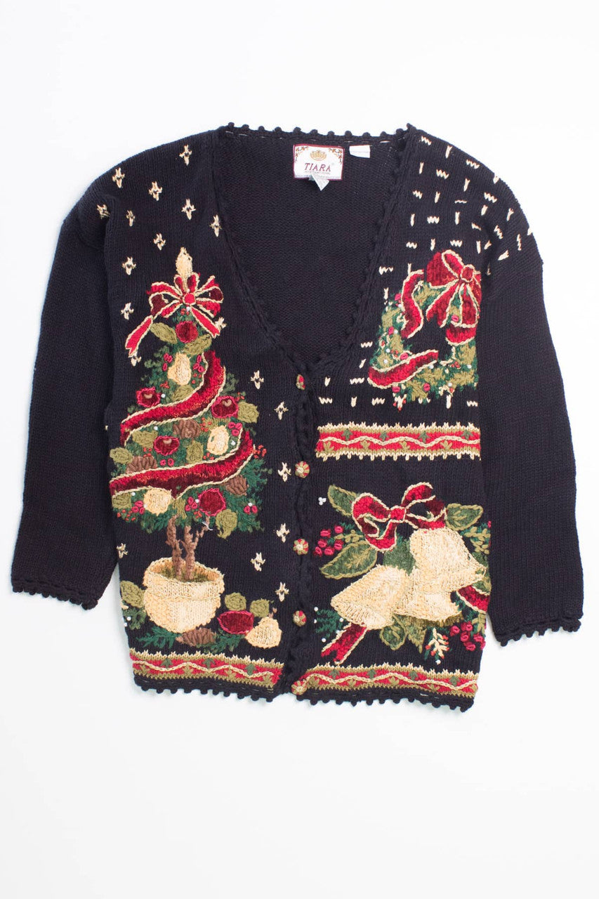 Black Ugly Christmas Cardigan 58394