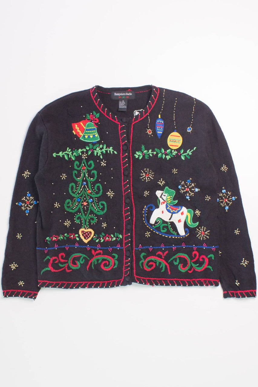 Black Ugly Christmas Cardigan 58430