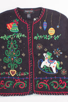 Black Ugly Christmas Cardigan 58430