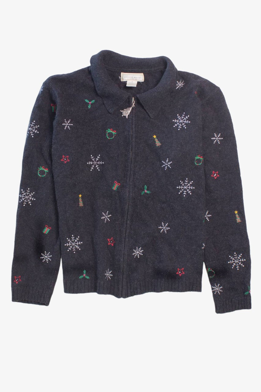 Gray Ugly Christmas Cardigan 58621