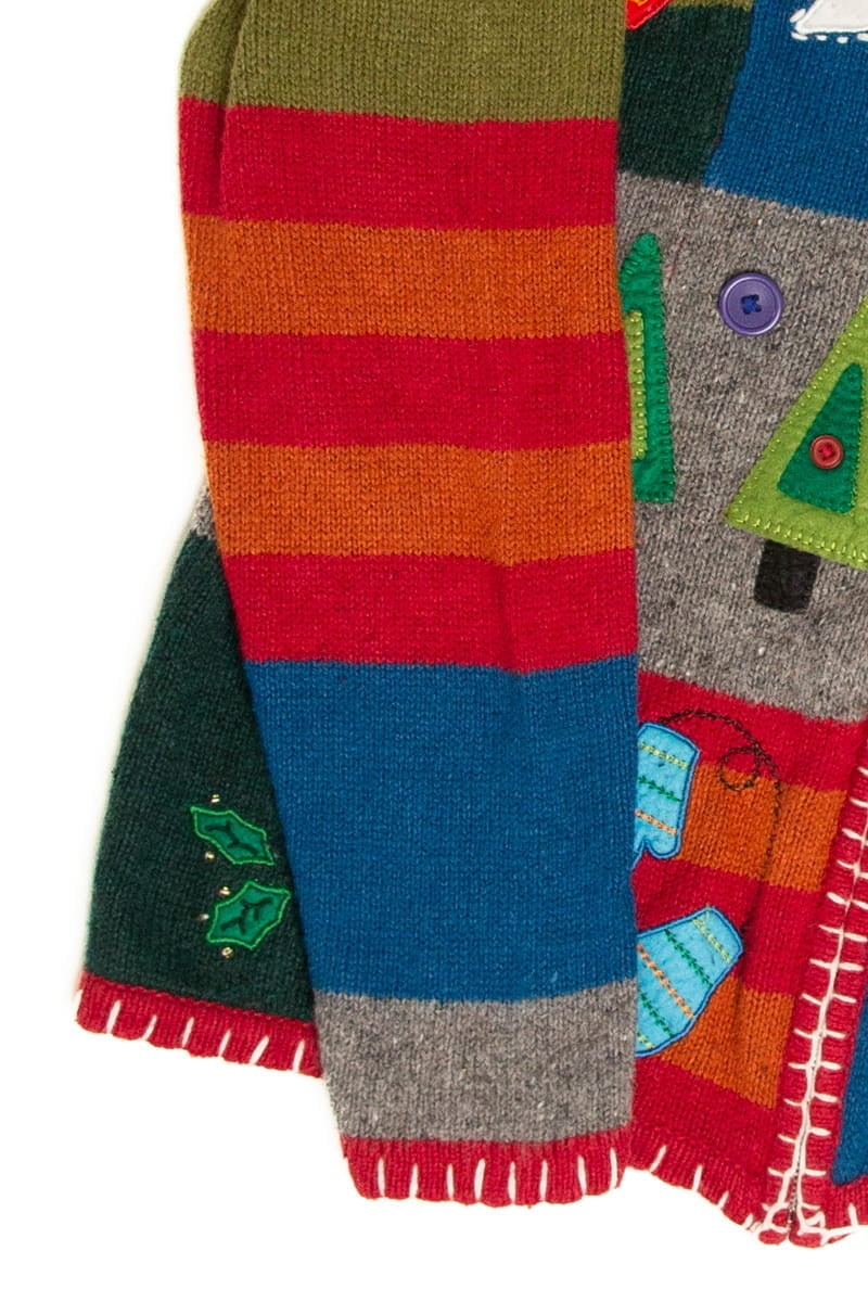 Jason Maxwell Collage Ugly Christmas Cardigan