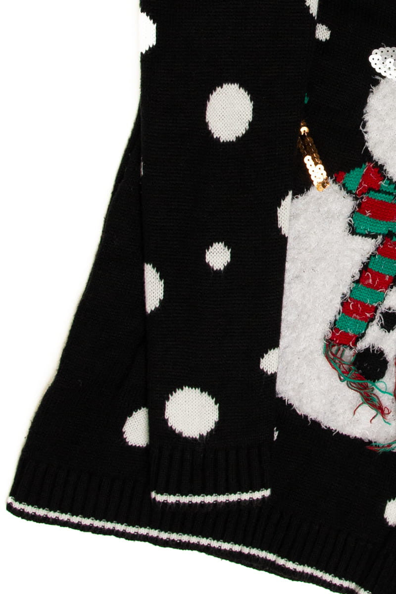 Black Ugly Christmas Snowman Pullover 59177