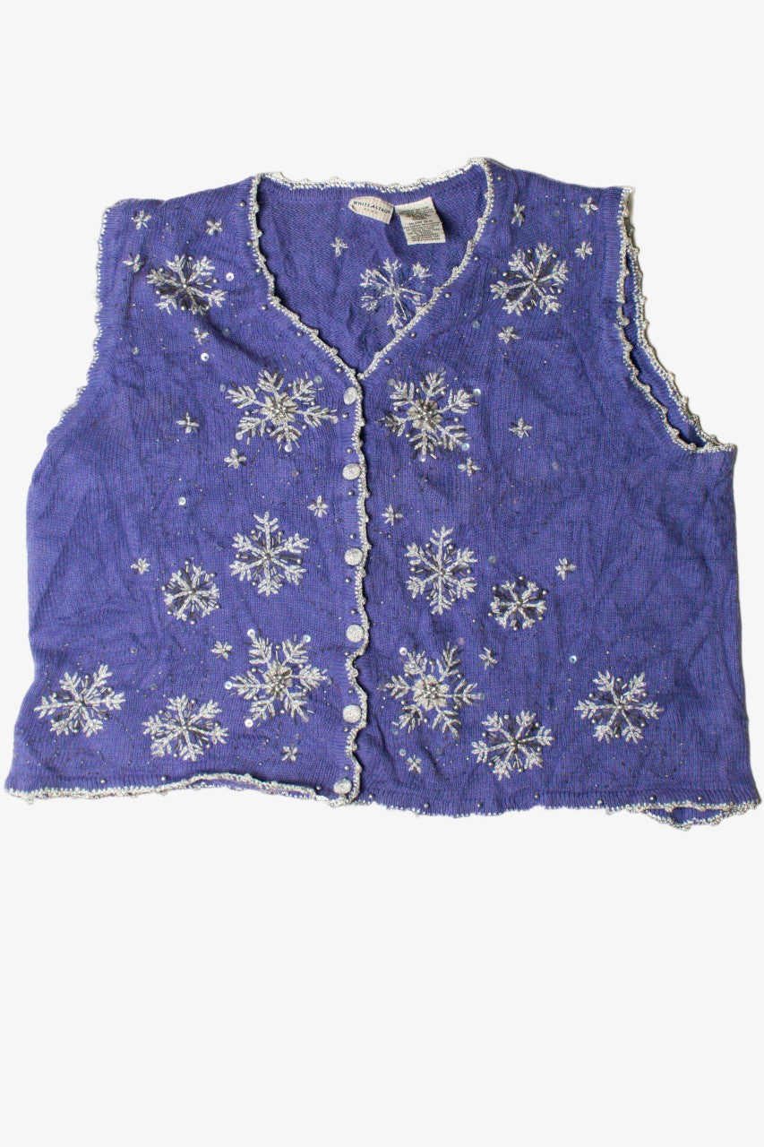 Blue Snowflake Ugly Christmas Vest 59256