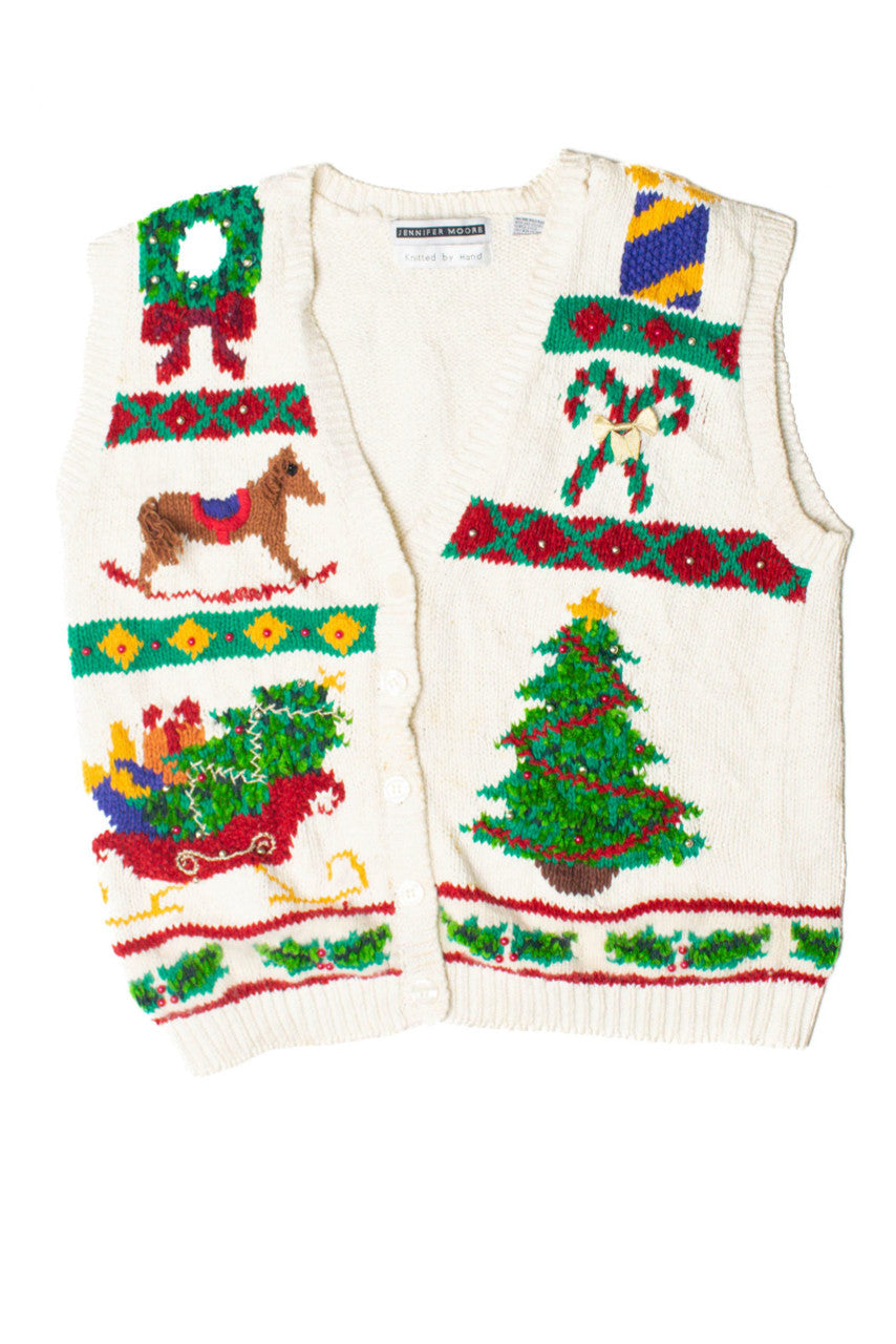 White Ugly Christmas Vest 59257
