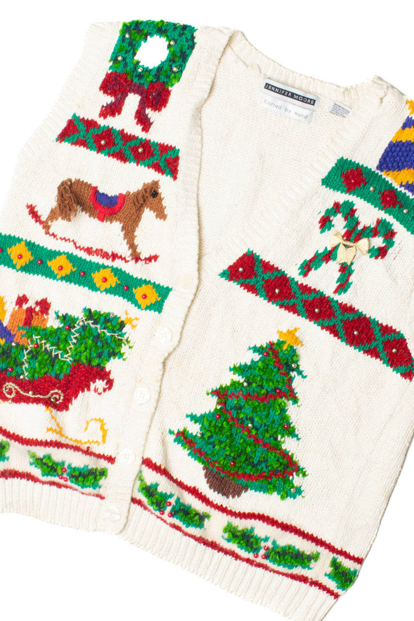 White Ugly Christmas Vest 59257