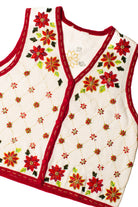 White with Red Flowers Ugly Christmas Vest 59259