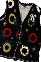 Black Wreath Ugly Christmas Vest 59260